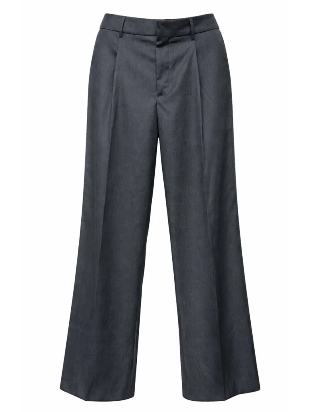Scotch & Soda Women's Rose Trouser Pants High Rise Wide Leg Grey W29 L28 READ